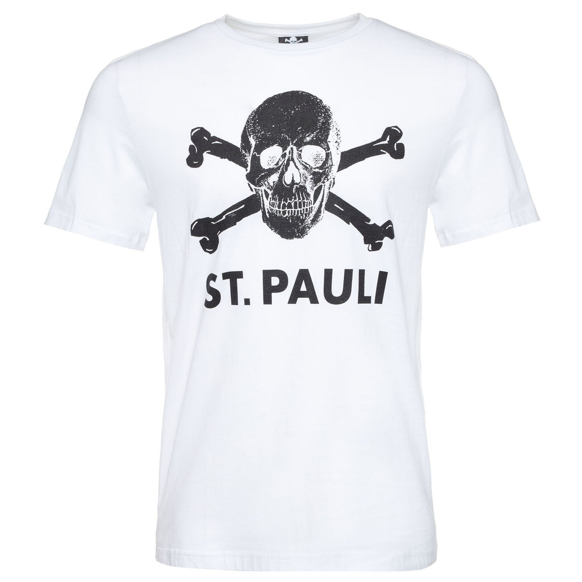 St. Pauli t-shirt Totenkopf SP011804 wit heren