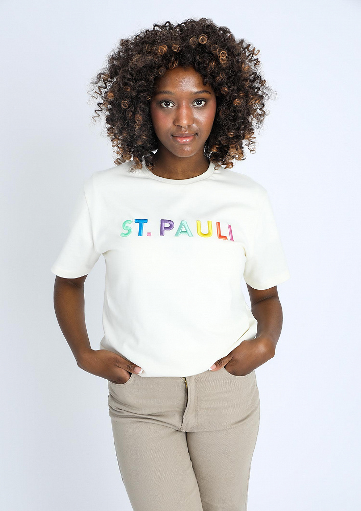 St. Pauli SP0123030 Shirt Rainbow Letters Creme
