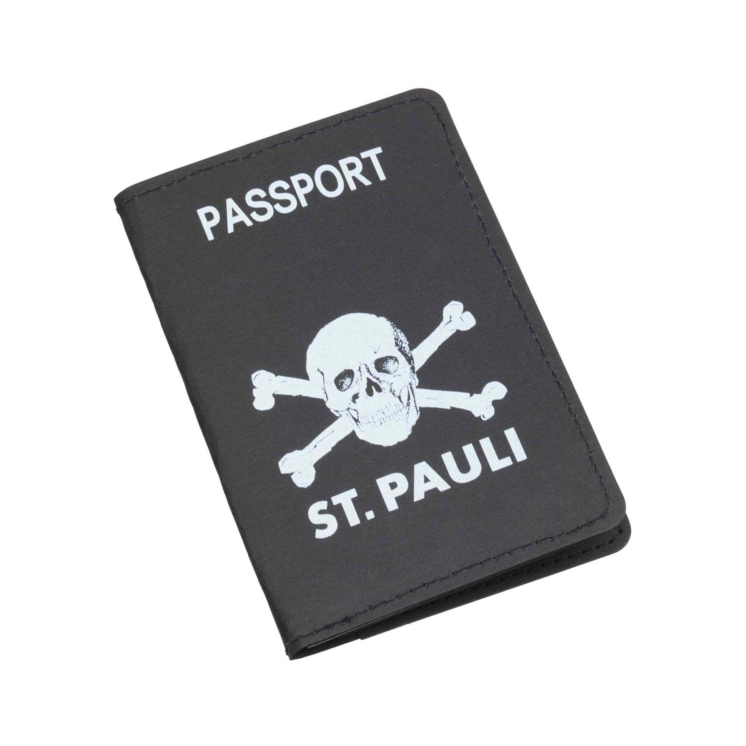 St. Pauli SP2024031 Paspoorthouder Totenkopf Zwart