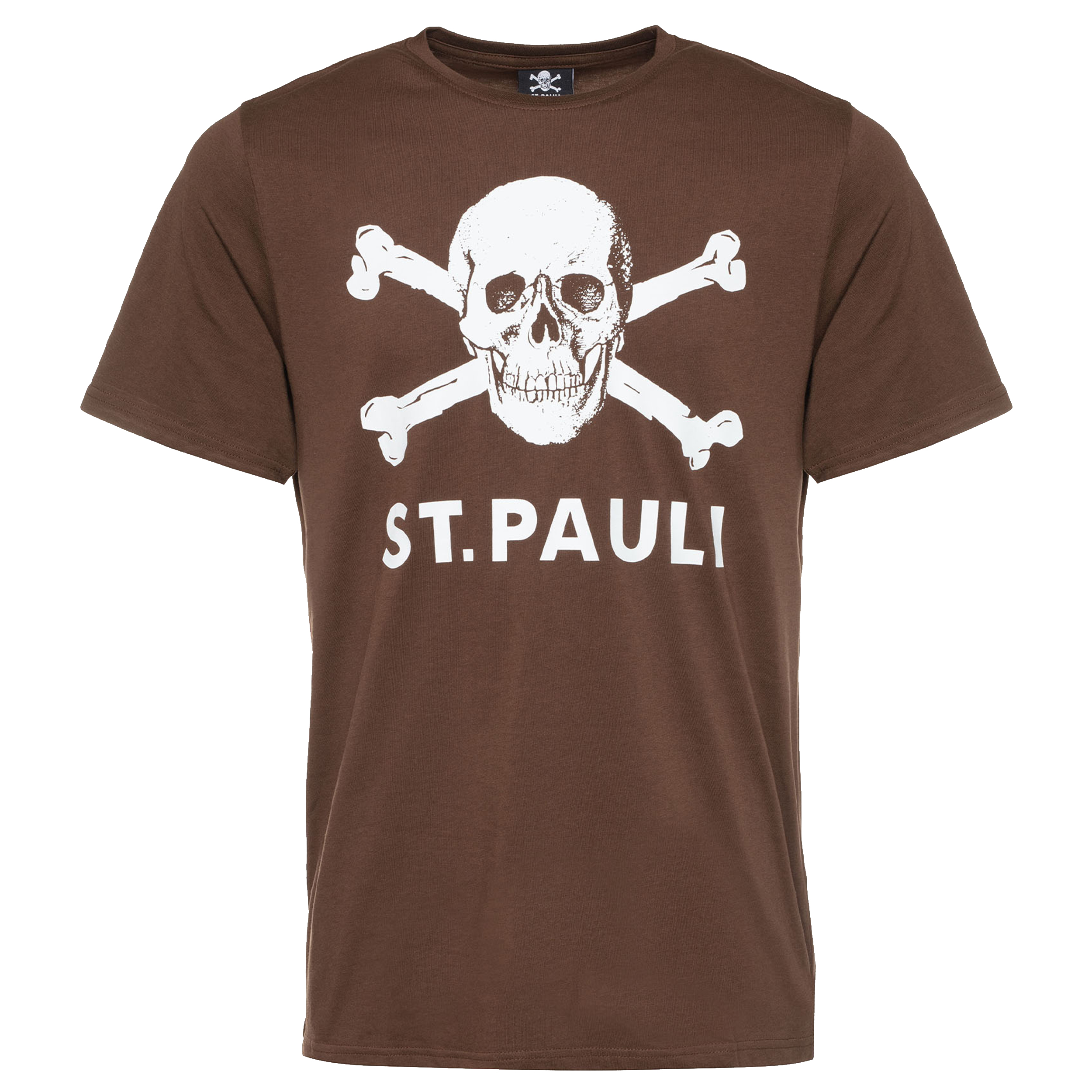 St. Pauli t-shirt Totenkopf SP011802 bruin heren