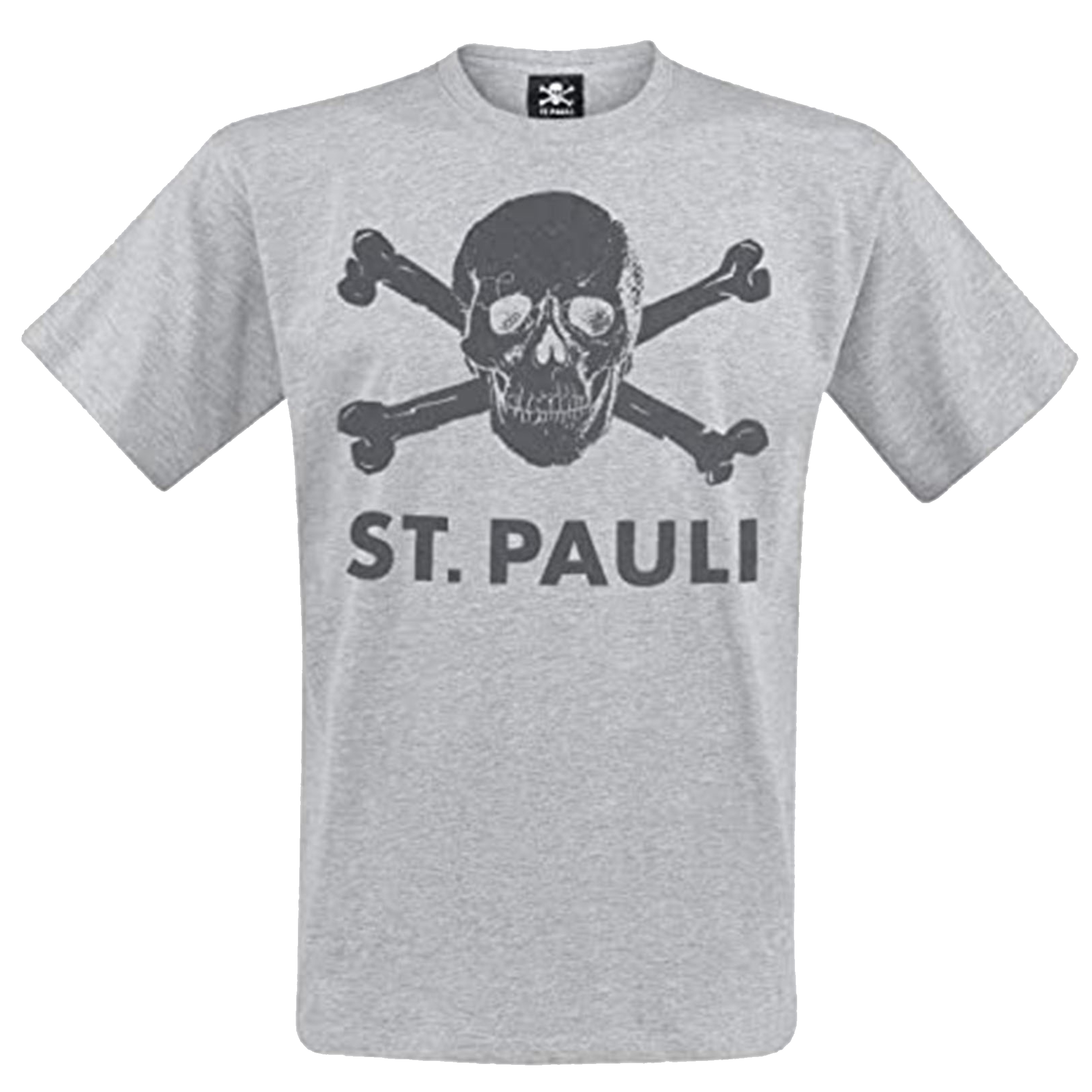 St. Pauli t-shirt Totenkopf SP011803 grijs heren